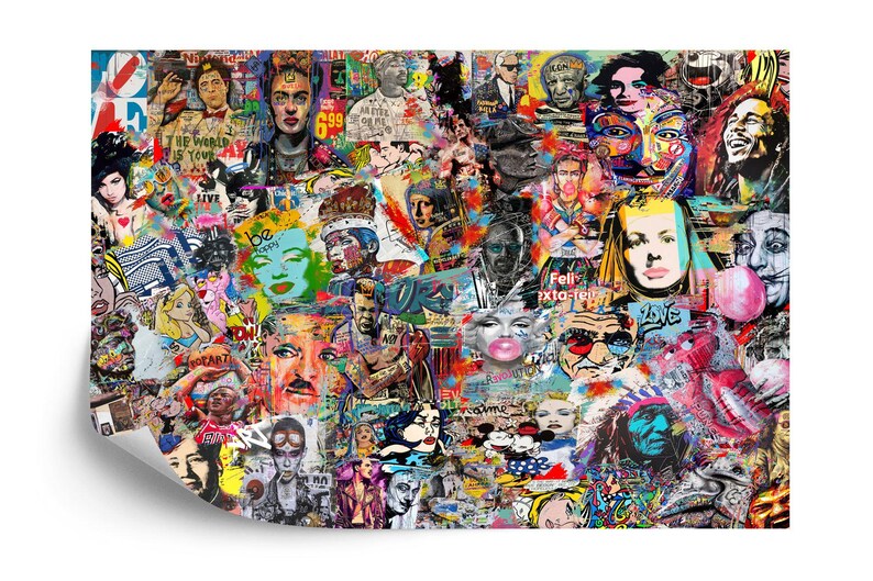 Pop Art Graffiti Mural: Customizable Urban Street Style