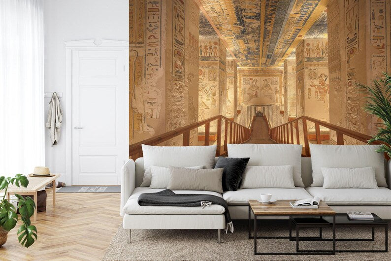 Valley of the Kings Tomb Mural, Ancient Egypt Wallpaper