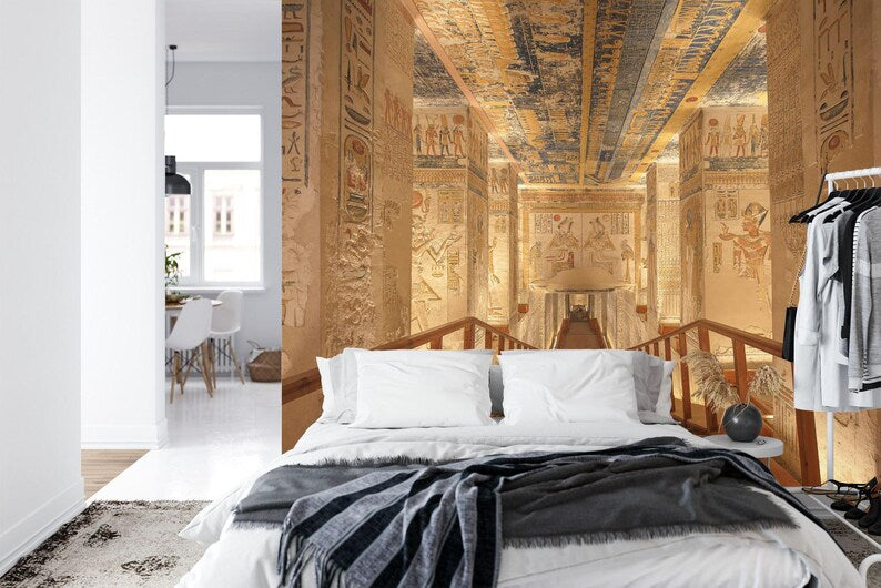 Valley of the Kings Tomb Mural, Ancient Egypt Wallpaper