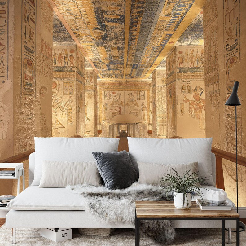 Valley of the Kings Tomb Mural, Ancient Egypt Wallpaper