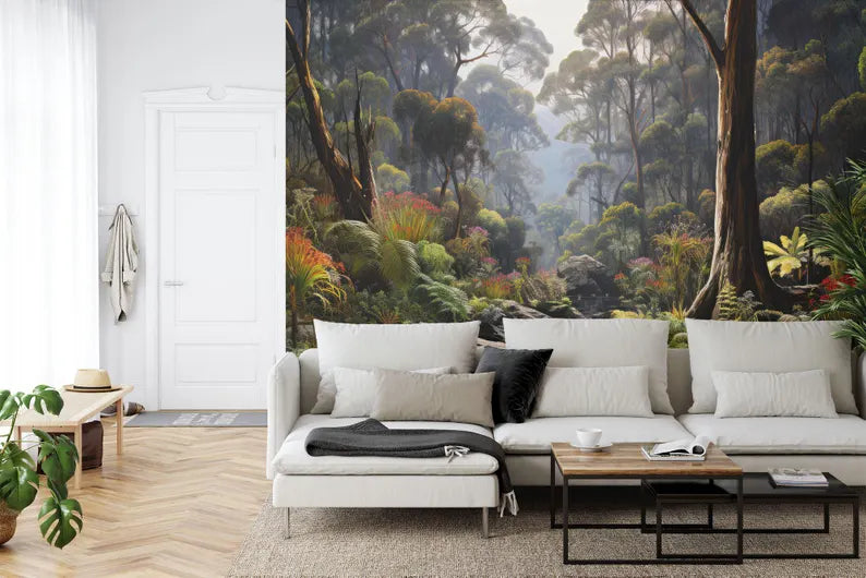 Tropical Jungle Wallpaper Mural Rainforest Plants
