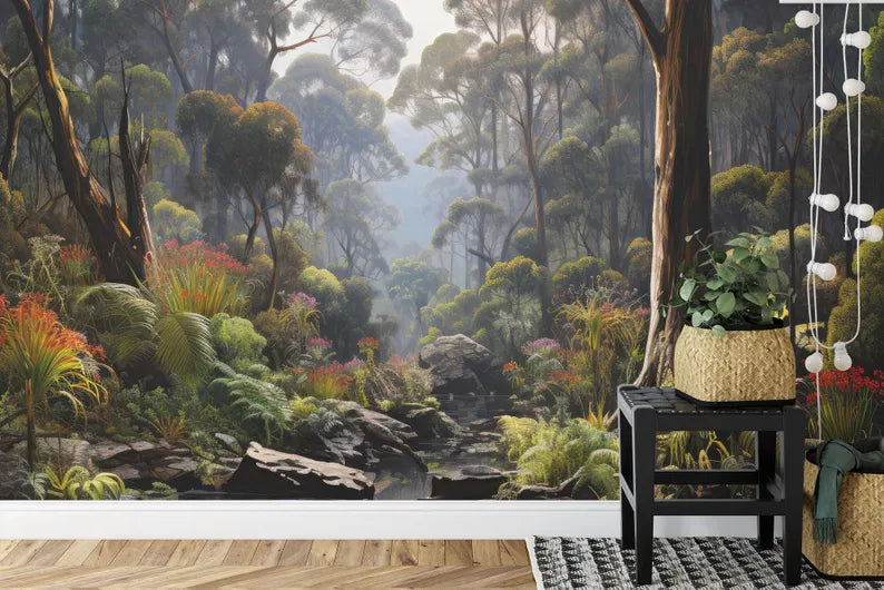 Tropical Jungle Wallpaper Mural Rainforest Plants