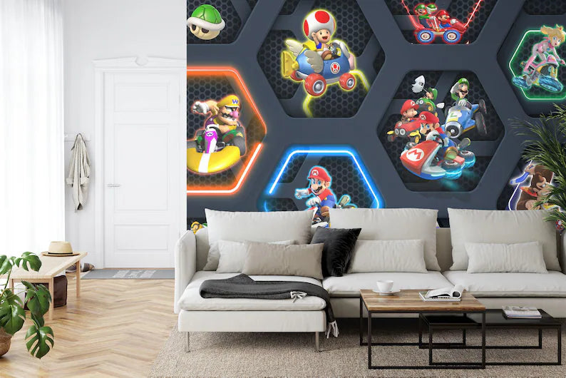 Gaming Room Mural, Game Character Wall Decal