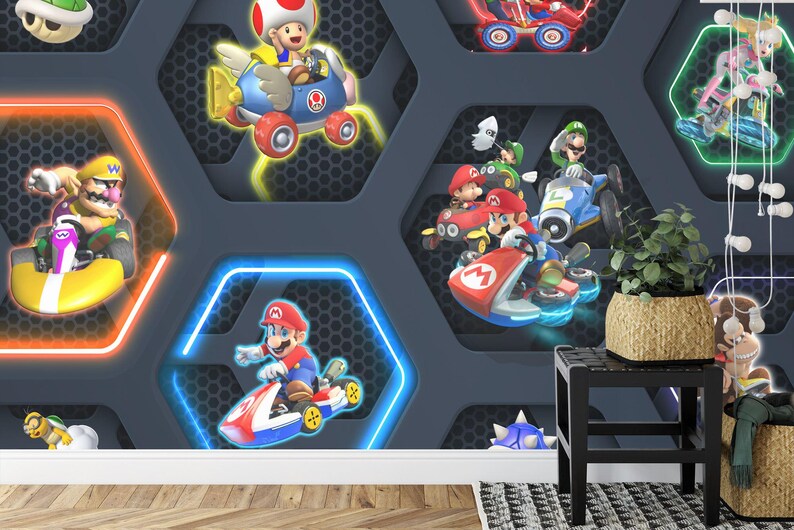 Gaming Room Mural, Game Character Wall Decal