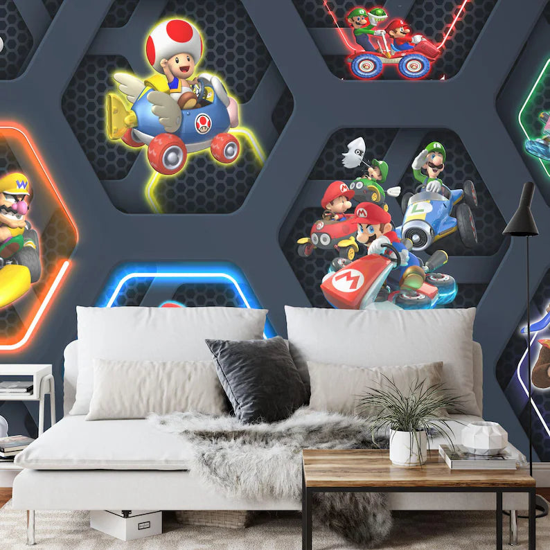 Gaming Room Mural, Game Character Wall Decal