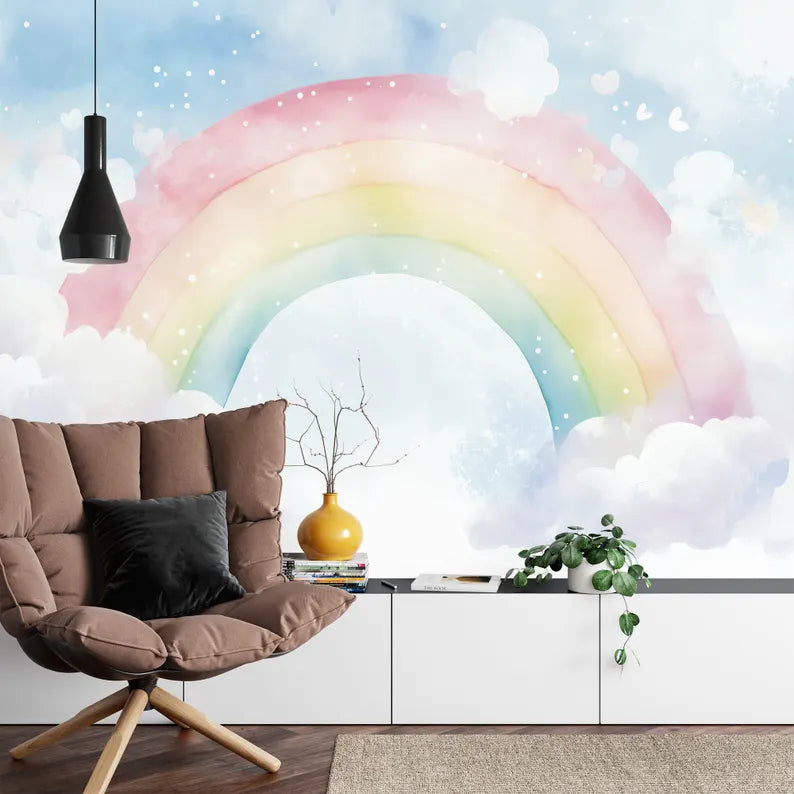 panoramic wall mural wallpaper presenting the complete artwork layout designed for large interior wall spaces wall decor wa