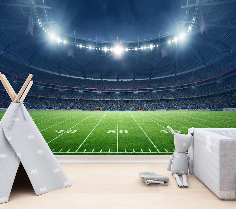 American Football Stadium Wallpaper Mural Gift Art Print
