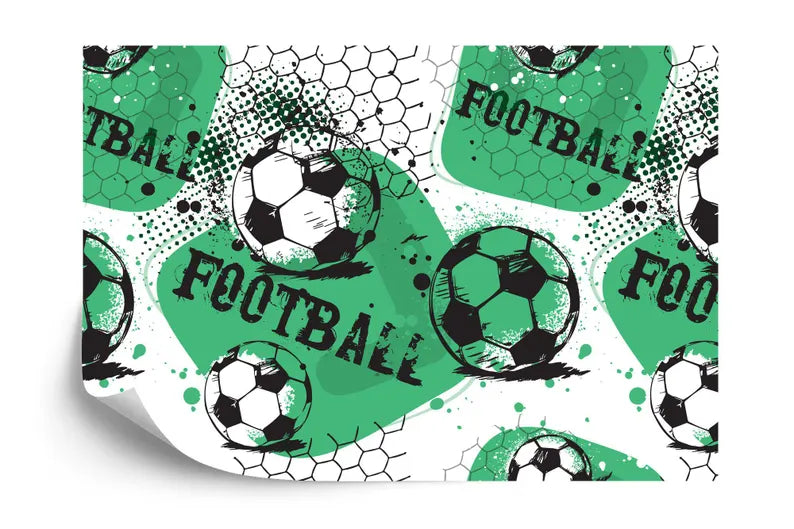Football Soccer Wallpaper Mural, Boys Room Decor