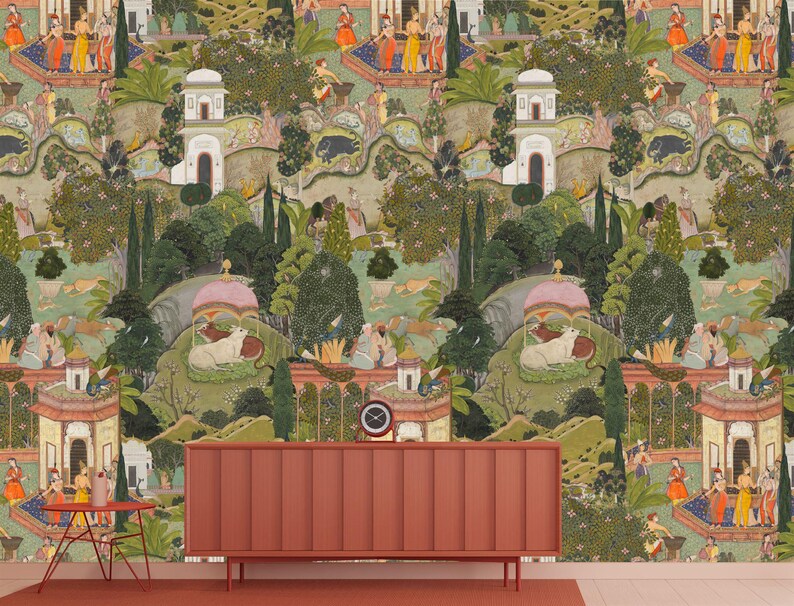 Mughal Gardens of Jaipur Wallpaper Mural