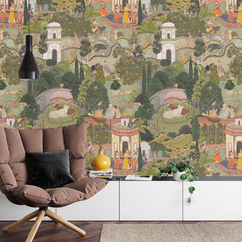 Mughal Gardens of Jaipur Wallpaper Mural