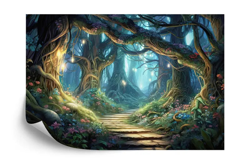 Enchanted Forest Wallpaper Mural Girls Room Decor