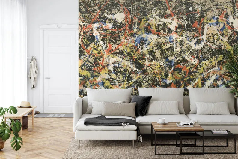 Pollock Abstract Expressionism Wallpaper Mural