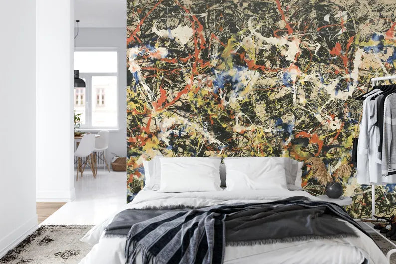 Pollock Abstract Expressionism Wallpaper Mural