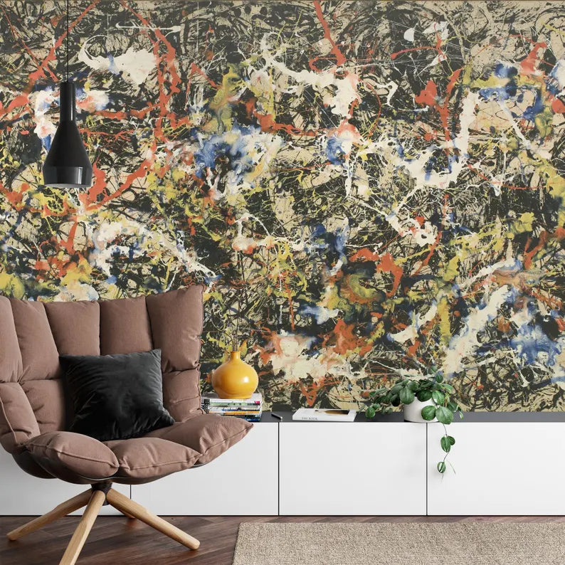 Pollock Abstract Expressionism Wallpaper Mural