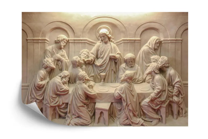 The Last Supper Sculpture Mural, Catholic Religious Wall Art