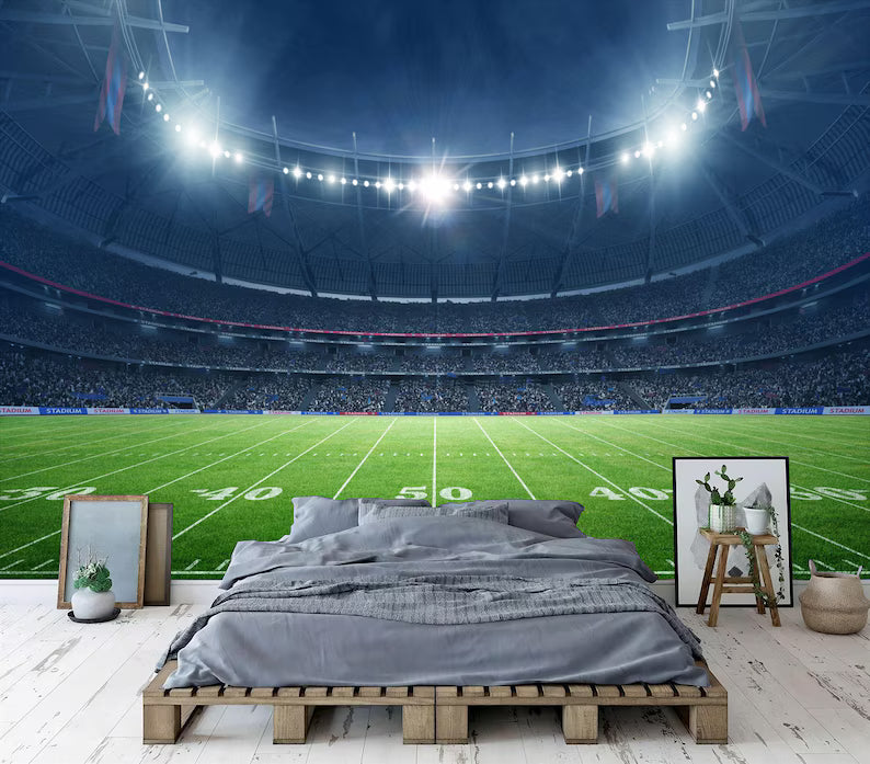 American Football Stadium Wallpaper Mural Gift Art Print