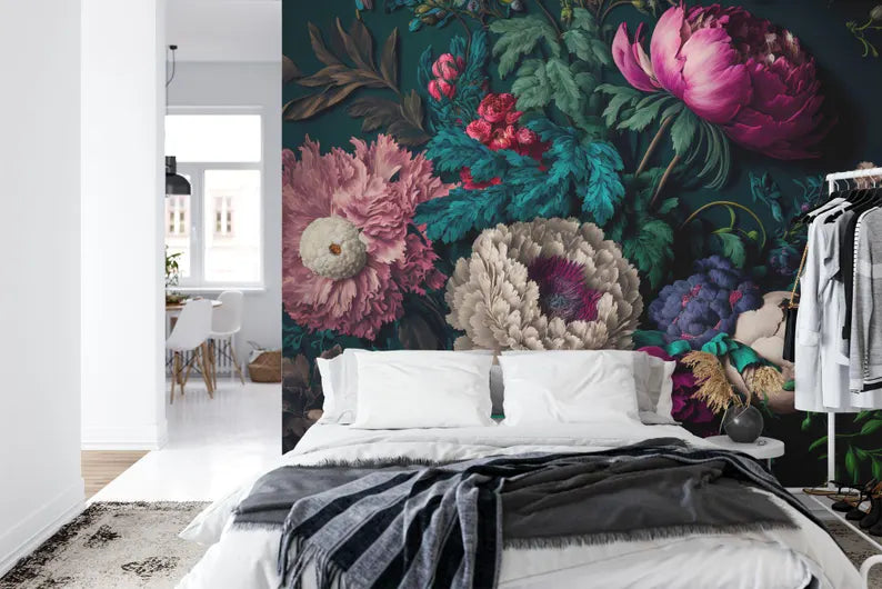 wallpaper mural close view focusing on illustration quality textures and visual depth for interior decoration wall decor wa