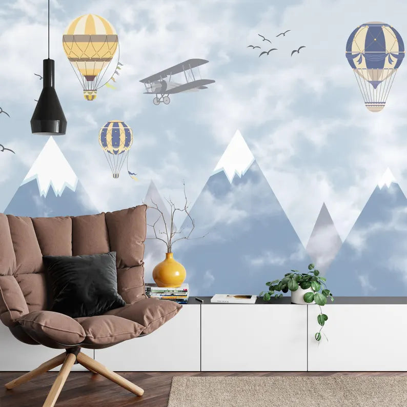 panoramic wall mural wallpaper presenting the complete artwork layout designed for large interior wall spaces wall decor wa