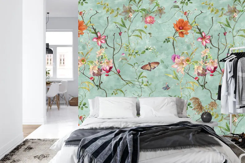 wallpaper mural close view focusing on illustration quality textures and visual depth for interior decoration wall decor wa