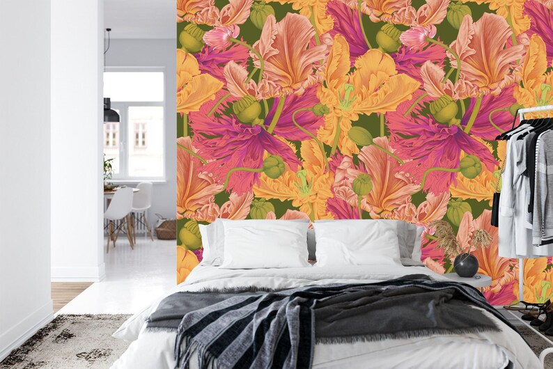 wallpaper mural close view focusing on illustration quality textures and visual depth for interior decoration wall decor wa