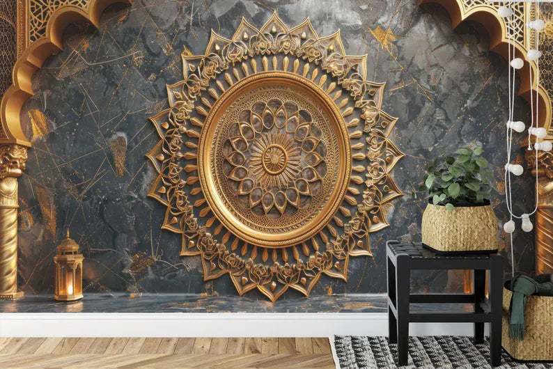 decorative wallpaper mural highlighting artwork details and balanced colors suitable for creative interior wall design wall