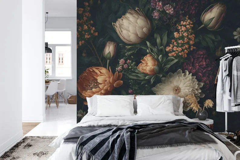 wallpaper mural close view focusing on illustration quality textures and visual depth for interior decoration wall decor wa