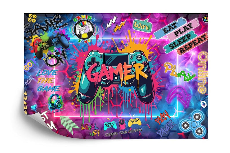 Gaming Room Wallpaper Mural Art Print