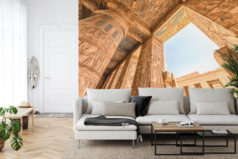 Egyptian Temple Mural Ramesses III, Luxor