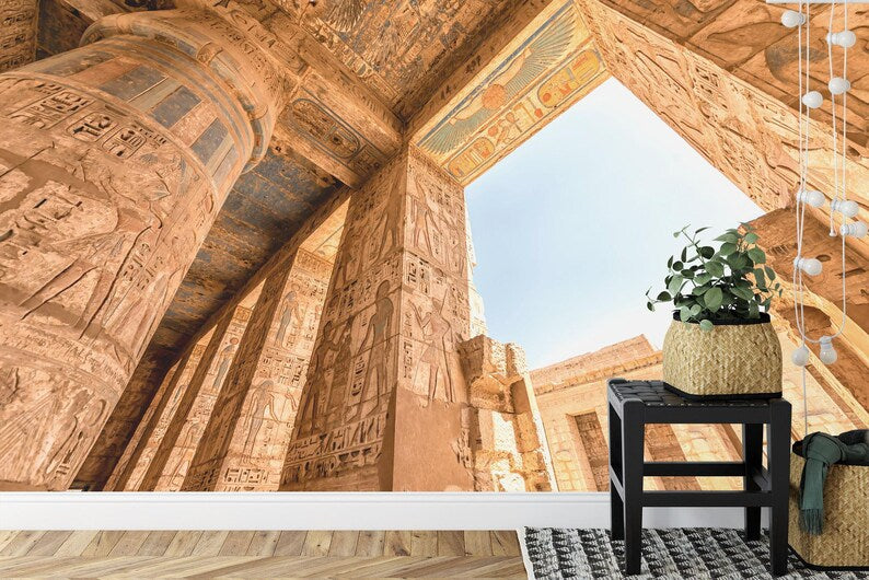 Egyptian Temple Mural Ramesses III, Luxor