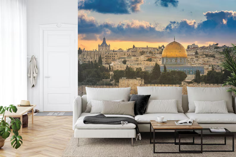 Jerusalem Sunset Wallpaper Mural Wall Decal