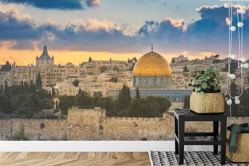 Jerusalem Sunset Wallpaper Mural Wall Decal