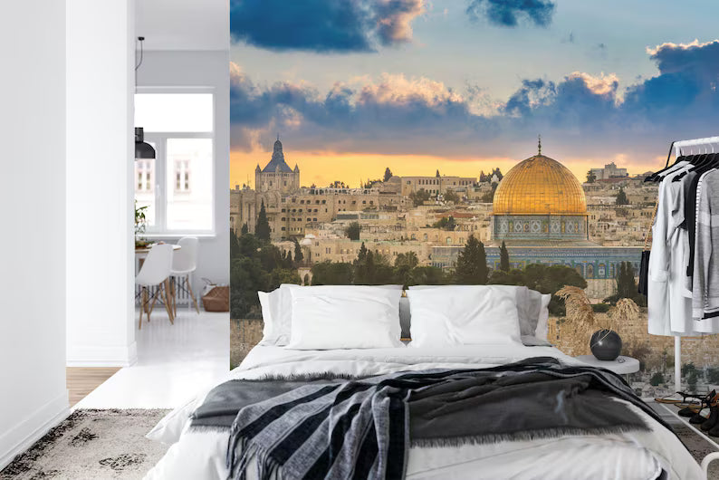 Jerusalem Sunset Wallpaper Mural Wall Decal
