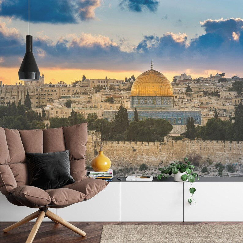 Jerusalem Sunset Wallpaper Mural Wall Decal
