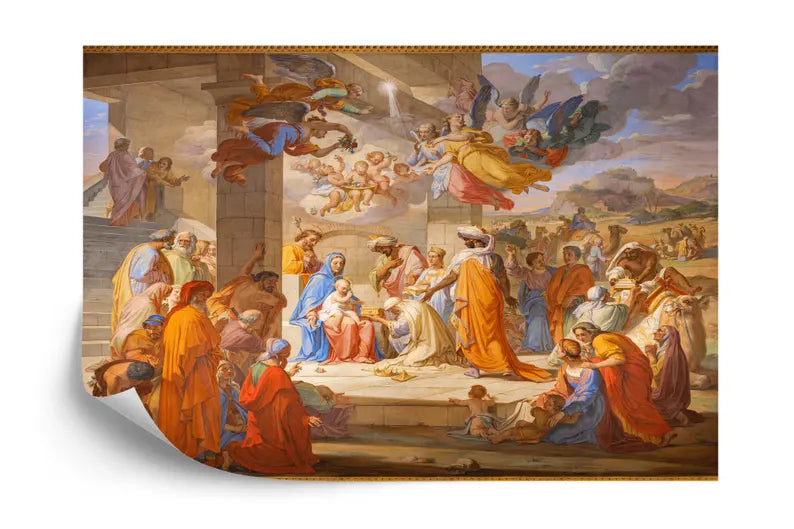 Renaissance Adoration of Magi Mural