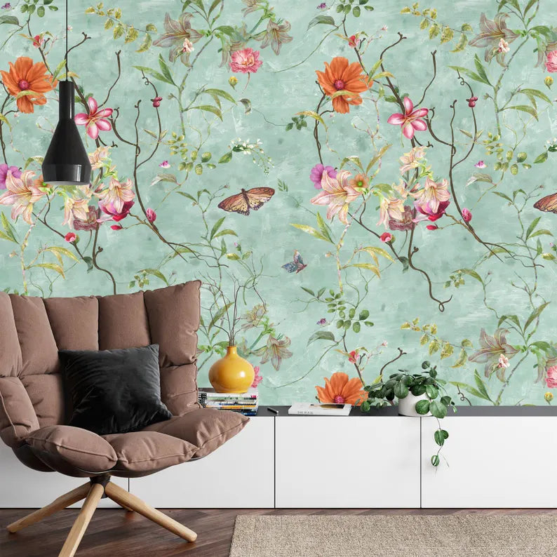 panoramic wall mural wallpaper presenting the complete artwork layout designed for large interior wall spaces wall decor wa