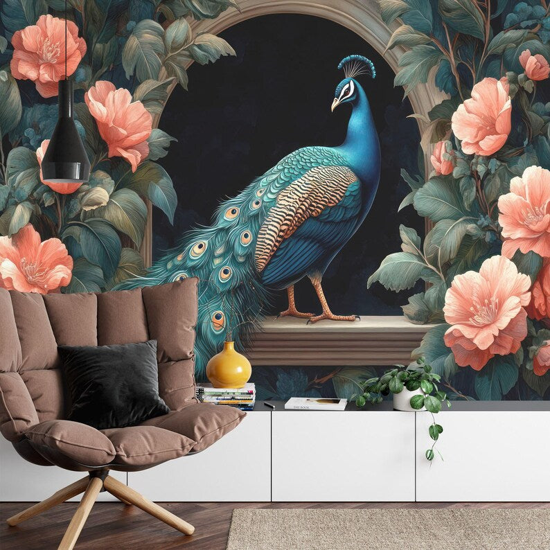 panoramic wall mural wallpaper presenting the complete artwork layout designed for large interior wall spaces wall decor wa