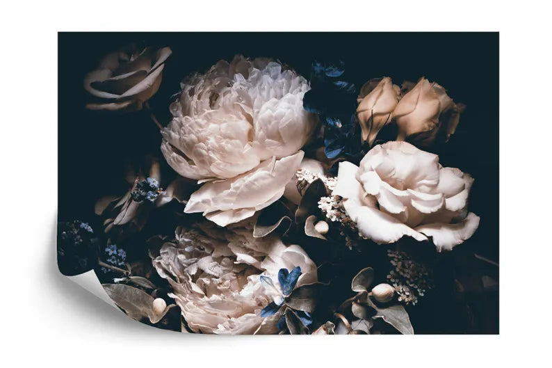 Wallpaper, Baroque Peonies Rich Deep Colors