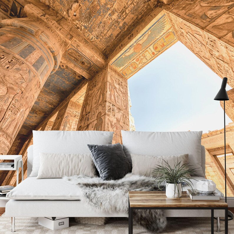 Egyptian Temple Mural Ramesses III, Luxor