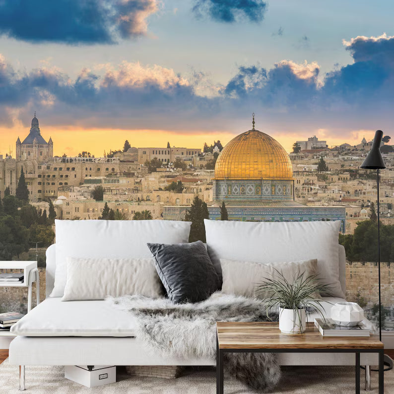 Jerusalem Sunset Wallpaper Mural Wall Decal