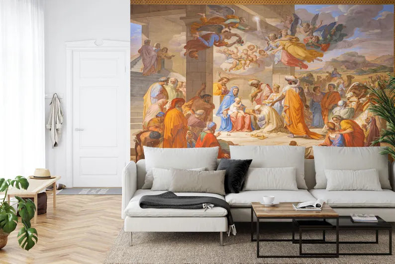 Renaissance Adoration of Magi Mural