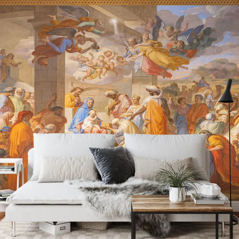 Renaissance Adoration of Magi Mural