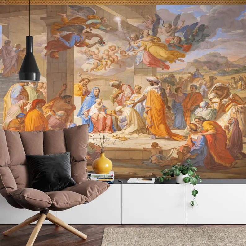 Renaissance Adoration of Magi Mural