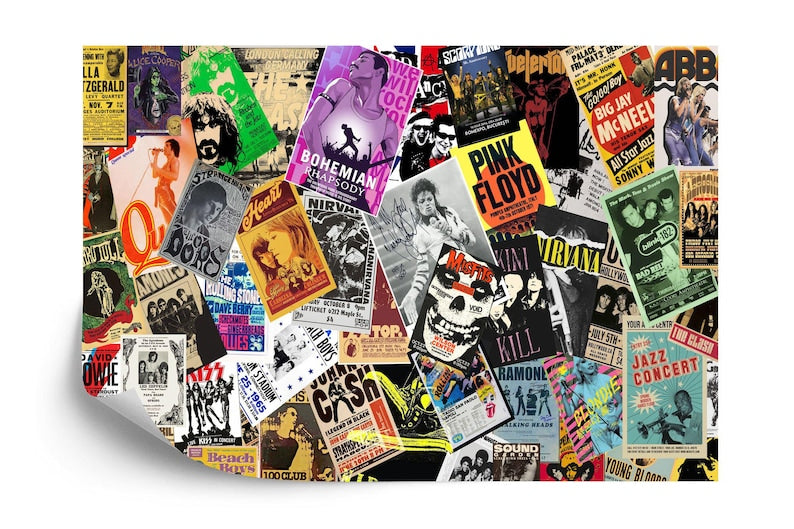 Vintage Concert Poster Wallpaper Mural