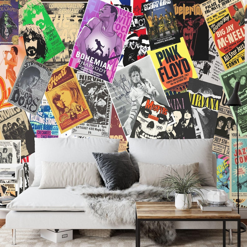 Vintage Concert Poster Wallpaper Mural