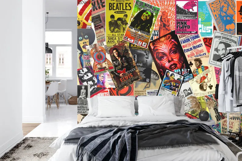 Vintage Concert Poster Wallpaper Mural