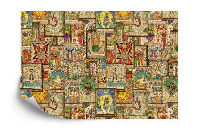 Esoteric Tarot Cards Wallpaper Mural Wall Decal