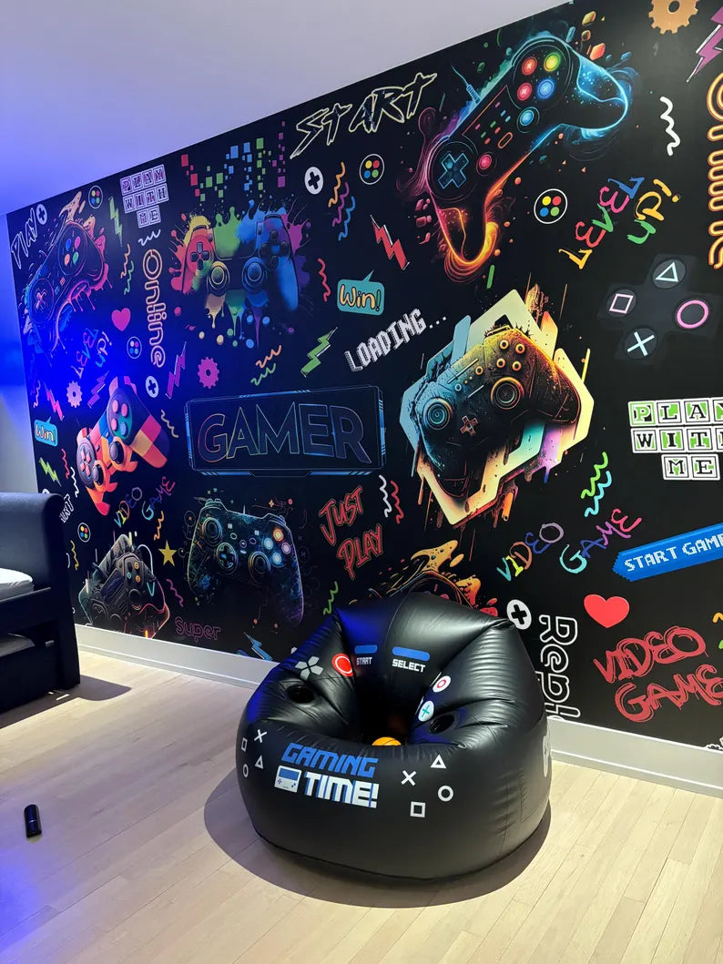 Gaming Room Wallpaper Mural Kids Room Decor
