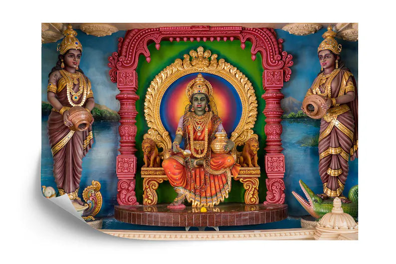 Hindu Temple Statues Wall Mural Art Print