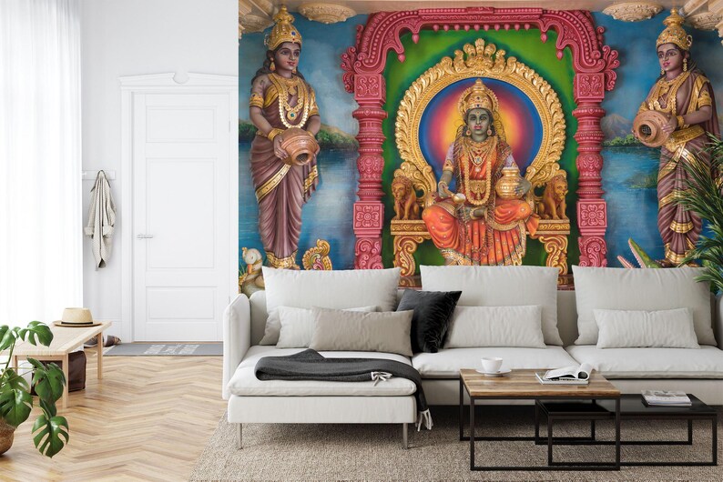 Hindu Temple Statues Wall Mural Art Print
