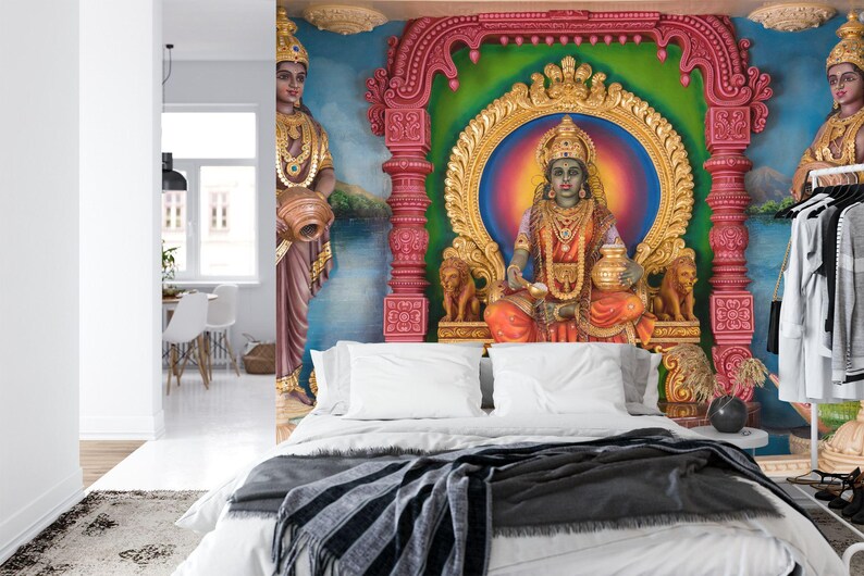 Hindu Temple Statues Wall Mural Art Print
